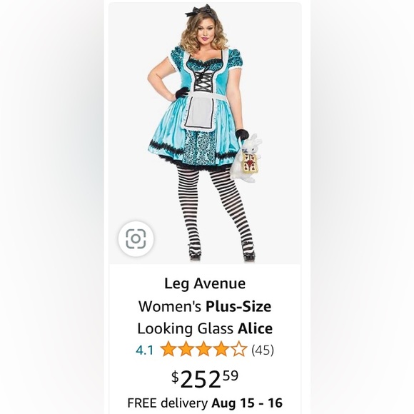 Leg Avenue Plus Size Looking Glass Alice 3x/4x - Picture 6 of 6